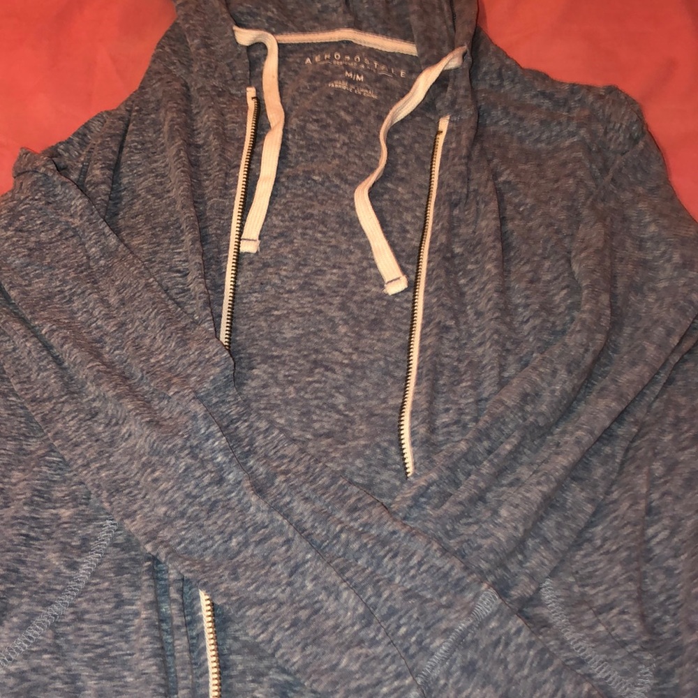 Blue zip up hoodie
